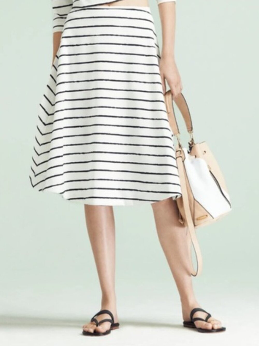 Elizabed and James Akemi Striped A-Line Skirt